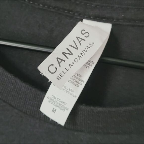 Bella + Canvas "Just Here to Get Drunk"  Dark Grey Tee Size Medium - Picture 3 of 5